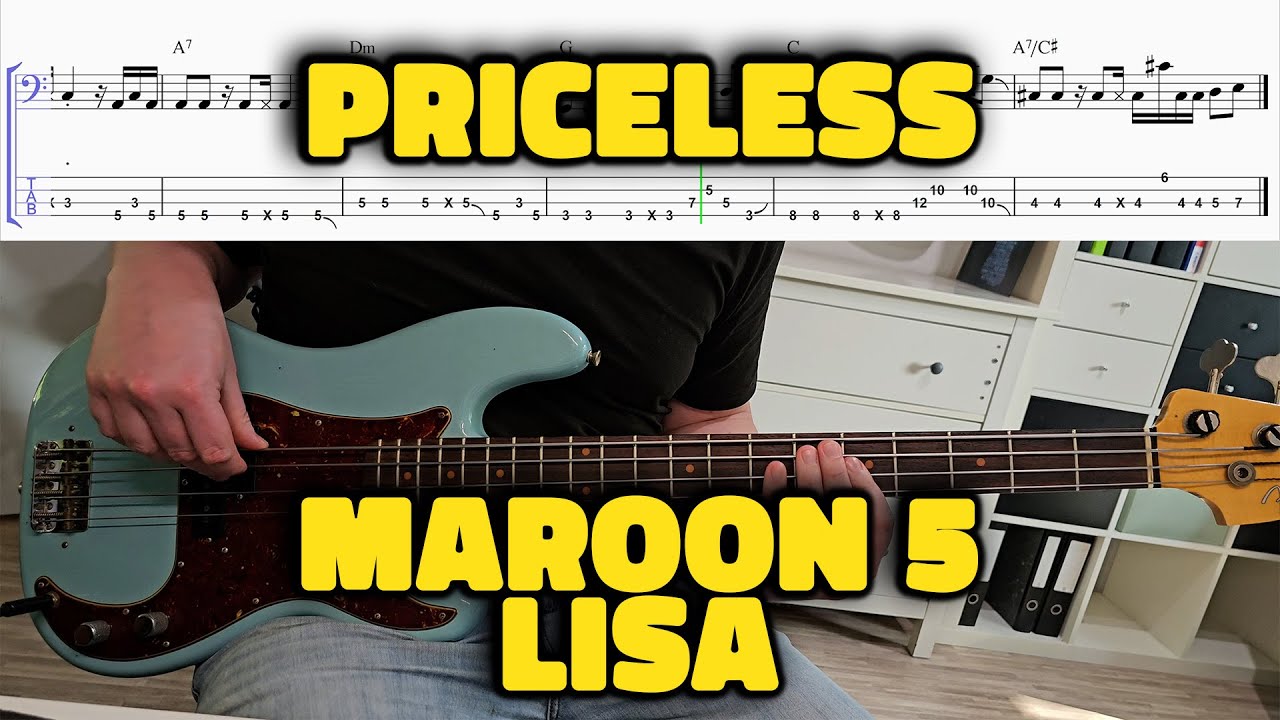 Maroon 5, LISA - Priceless - Bass Line - Score - Tabs - Cover
