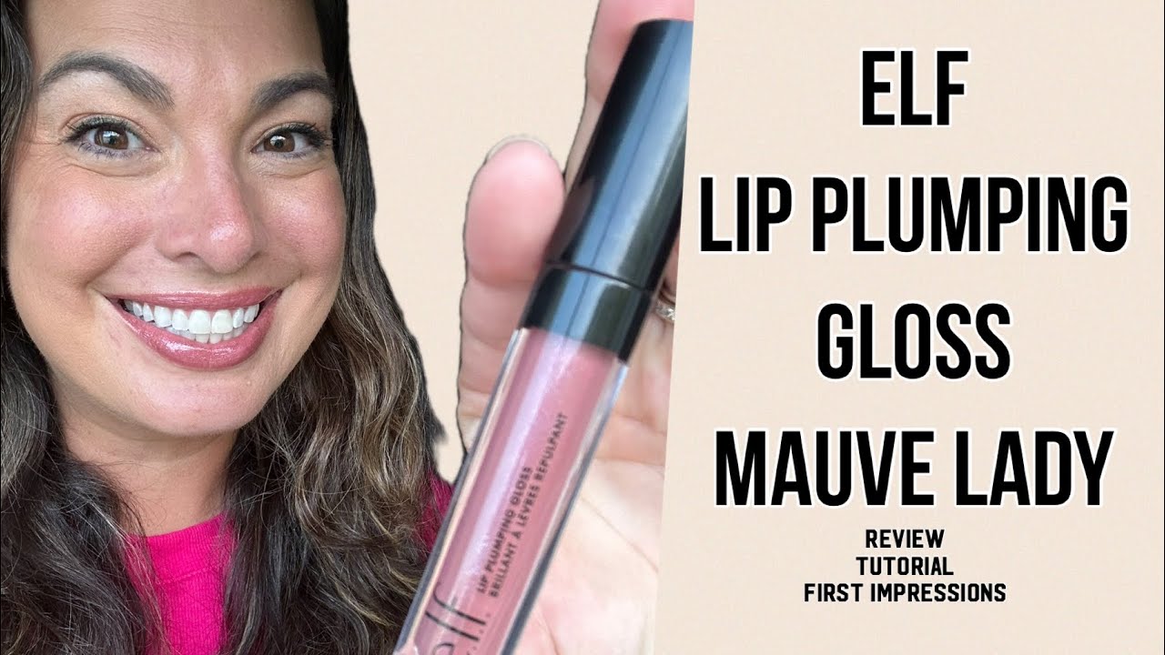 ELF Lip Plumping Gloss - Mauve Lady - review, tutorial, first impressions #elfcosmetics #lipplumper