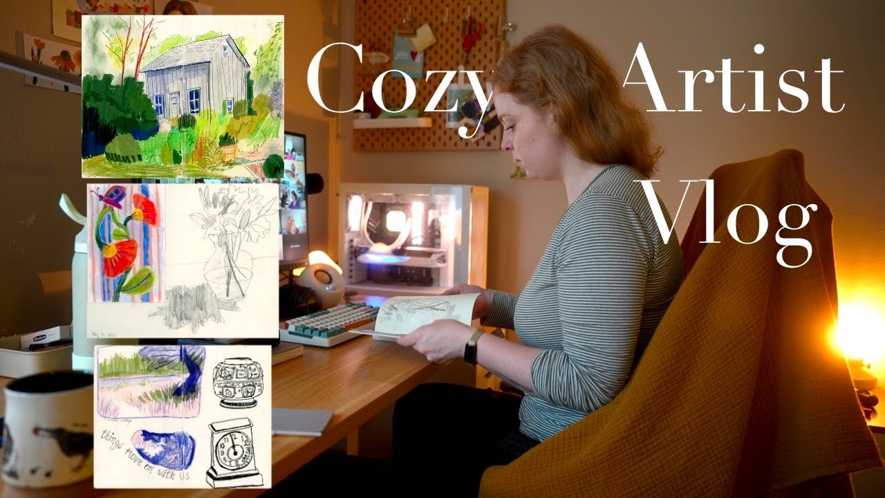 Cozy Artist Vlog - Rainy Day at Home, Brunch Excursion, and Lots of Relaxing Walks