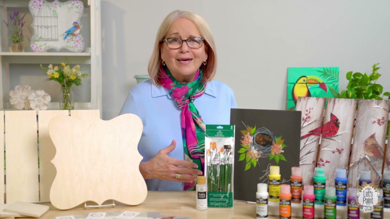 Let's Paint FolkArt One Stroke Birds and Blossoms with Donna Dewberry