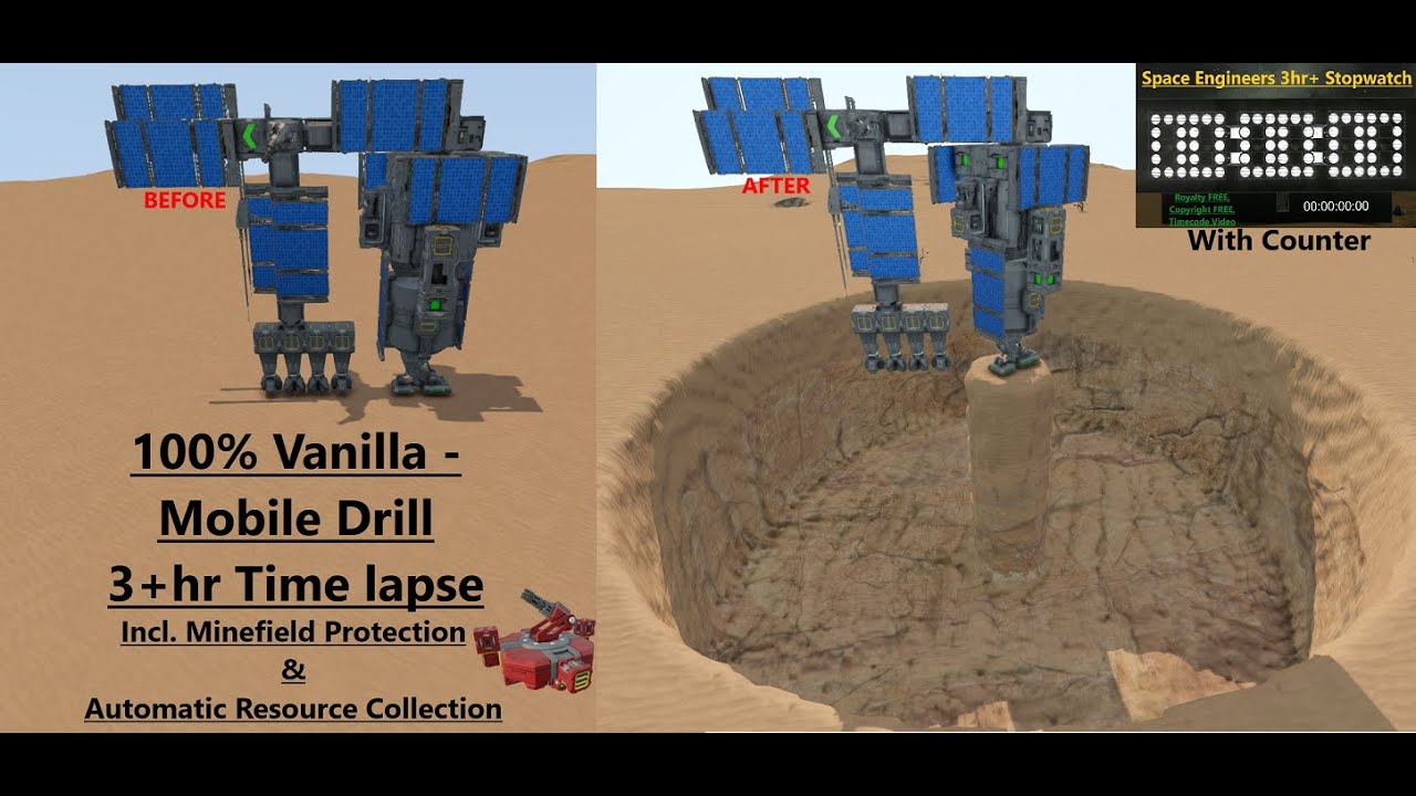Mobile Drill Time lapse - Space Engineers