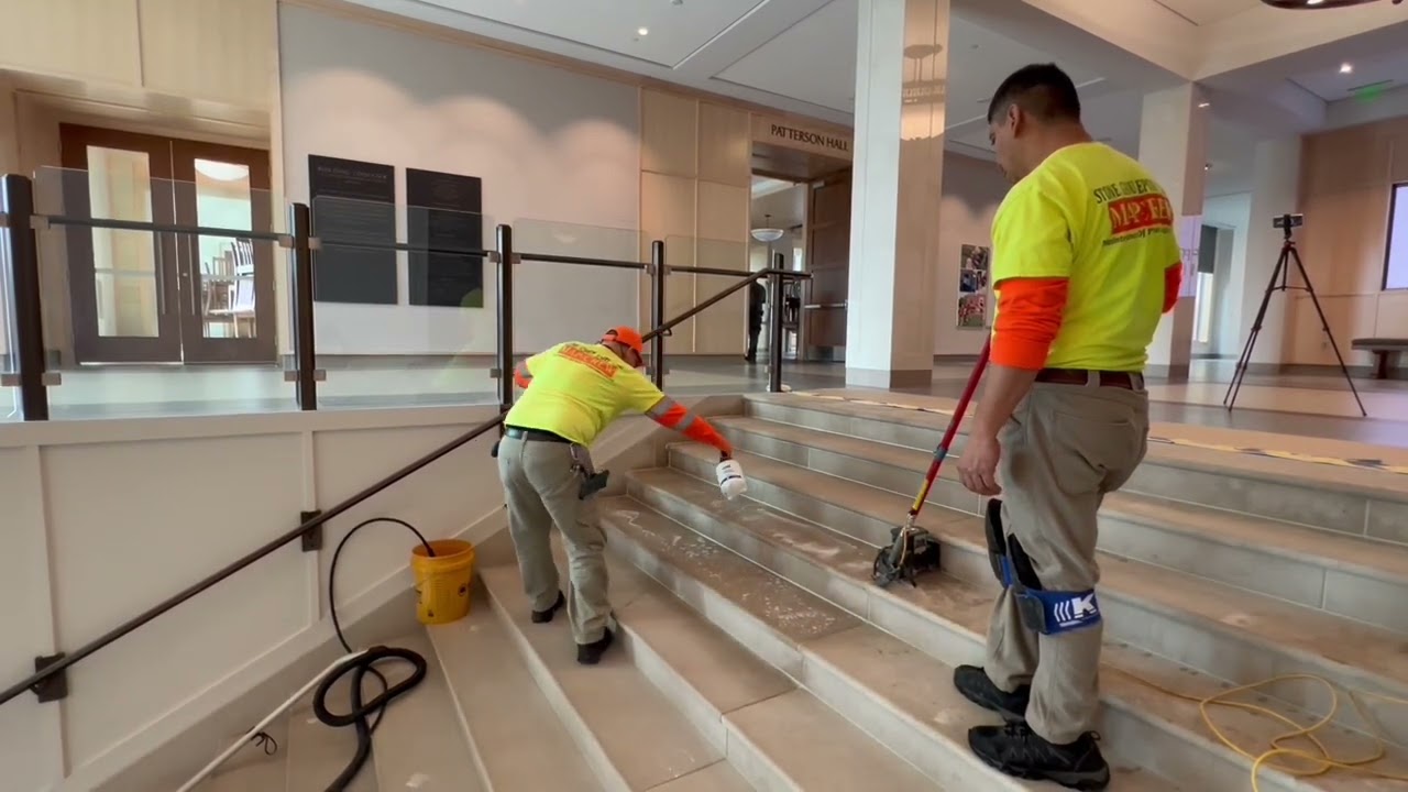 How to Clean and Repair Limestone Stairs | Surface Preparation