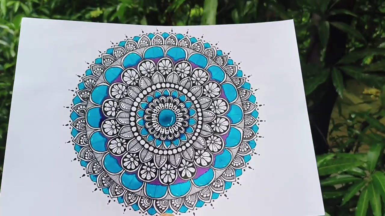 How to make Mandala Art | Mesmerizing Mandala Drawing | Relaxing Art Timelapse|Step by step tutorial