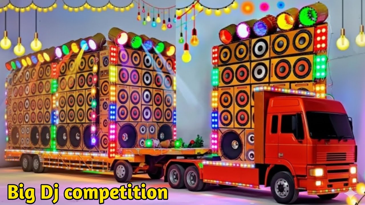 Mini Dj Truck Setup Loading at-home by Cardboard Making Dj truck and light | MiniDj Setup |dj wala