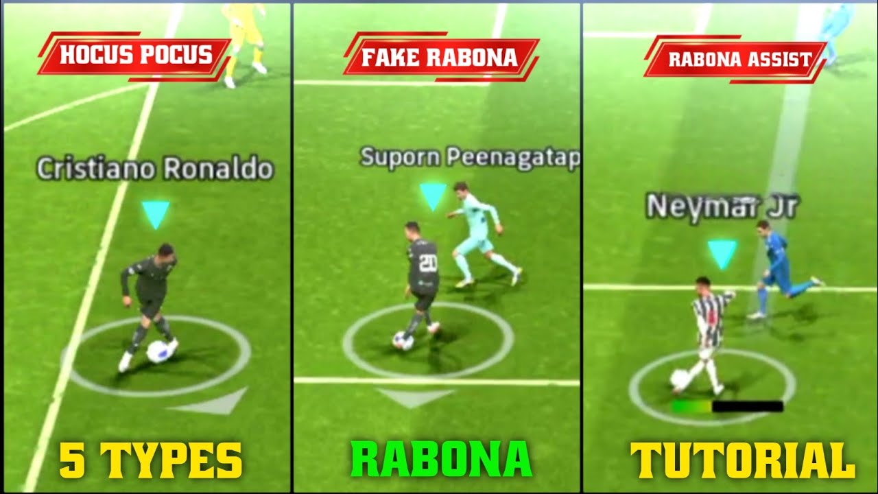 Все 5 типов обучения навыкам RABONA в мобильной версии eFootball 2025