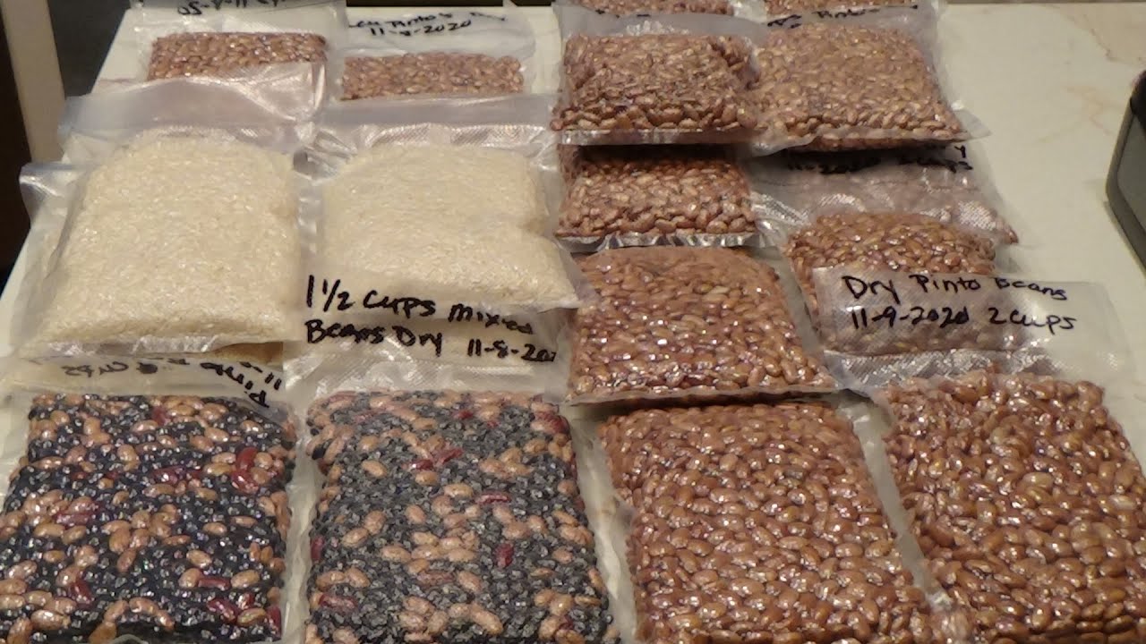 How to Vacuum Seal Dry Pinto Beans and Rice