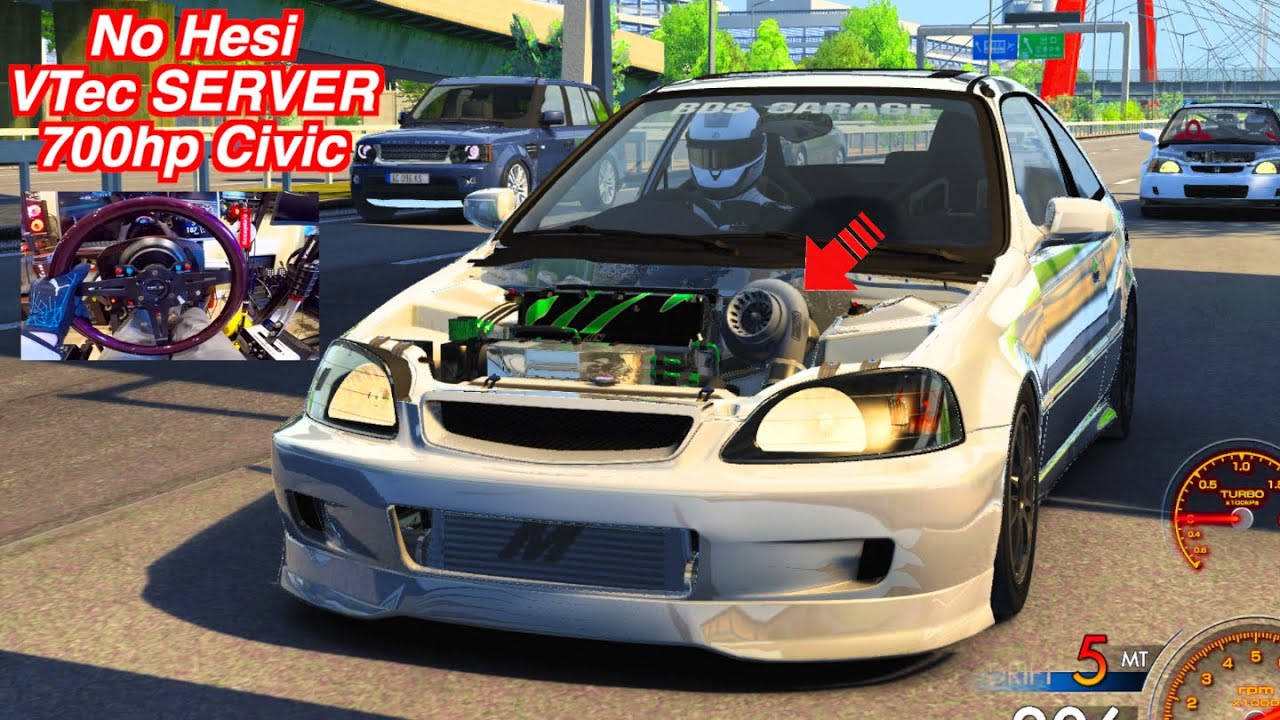 Banging BIG Turbo Honda In No Hesi Vtec Traffic SERVER!! 700hp Spoon Civic Coupe!!