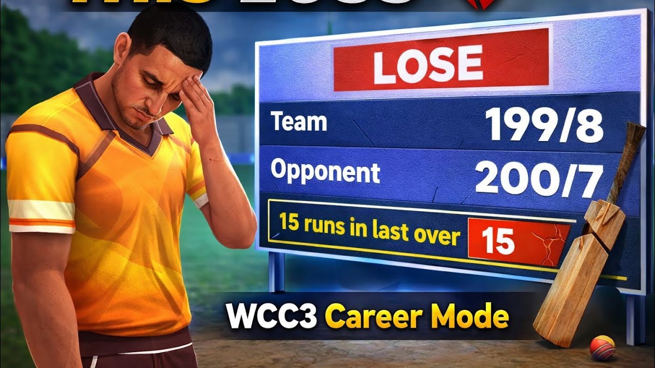 Lost the Most Important Match in WCC3 😭 | Career Mode / 119-365 days.....