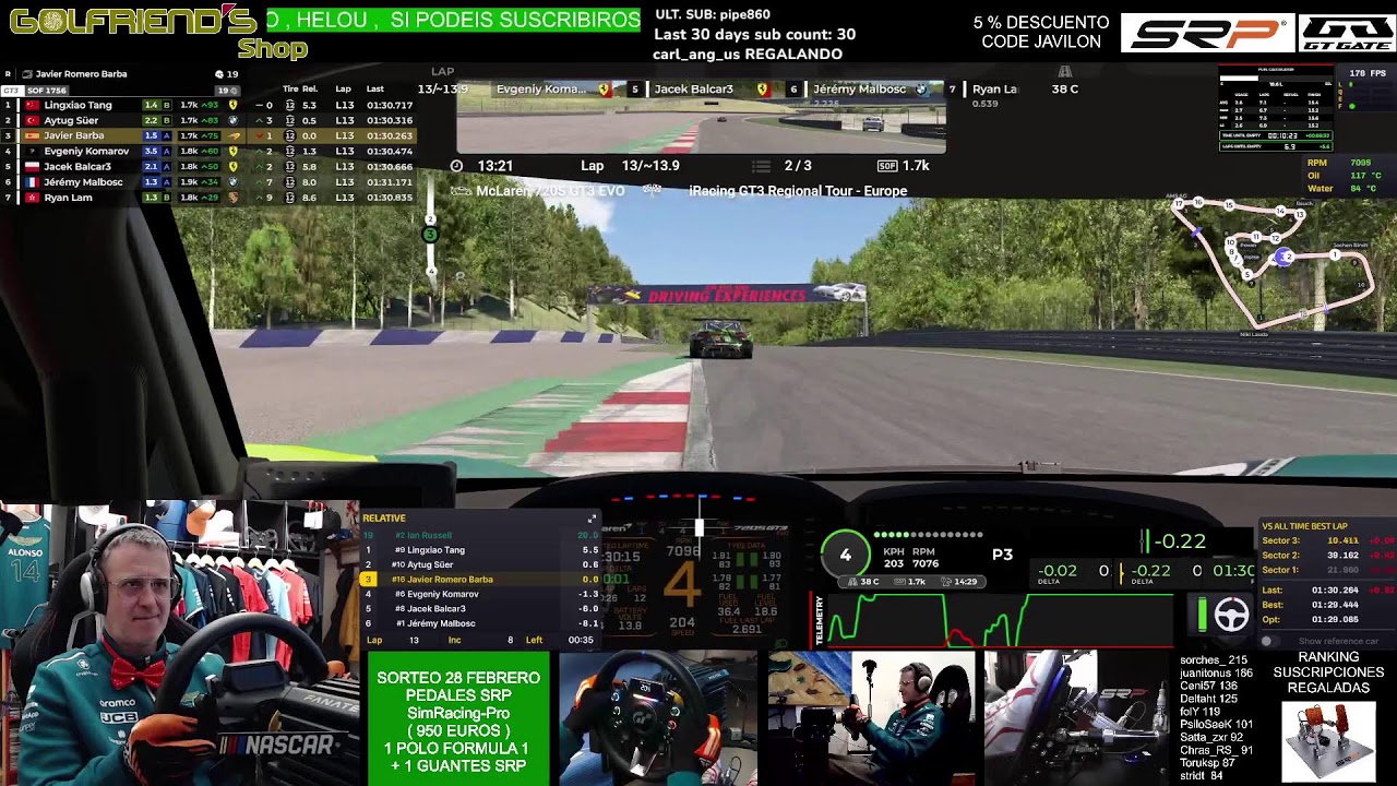 Hoy cumplo 55 años , joven promesa de Iracing + Sorteo Febrero ,  @SRP Pedales,