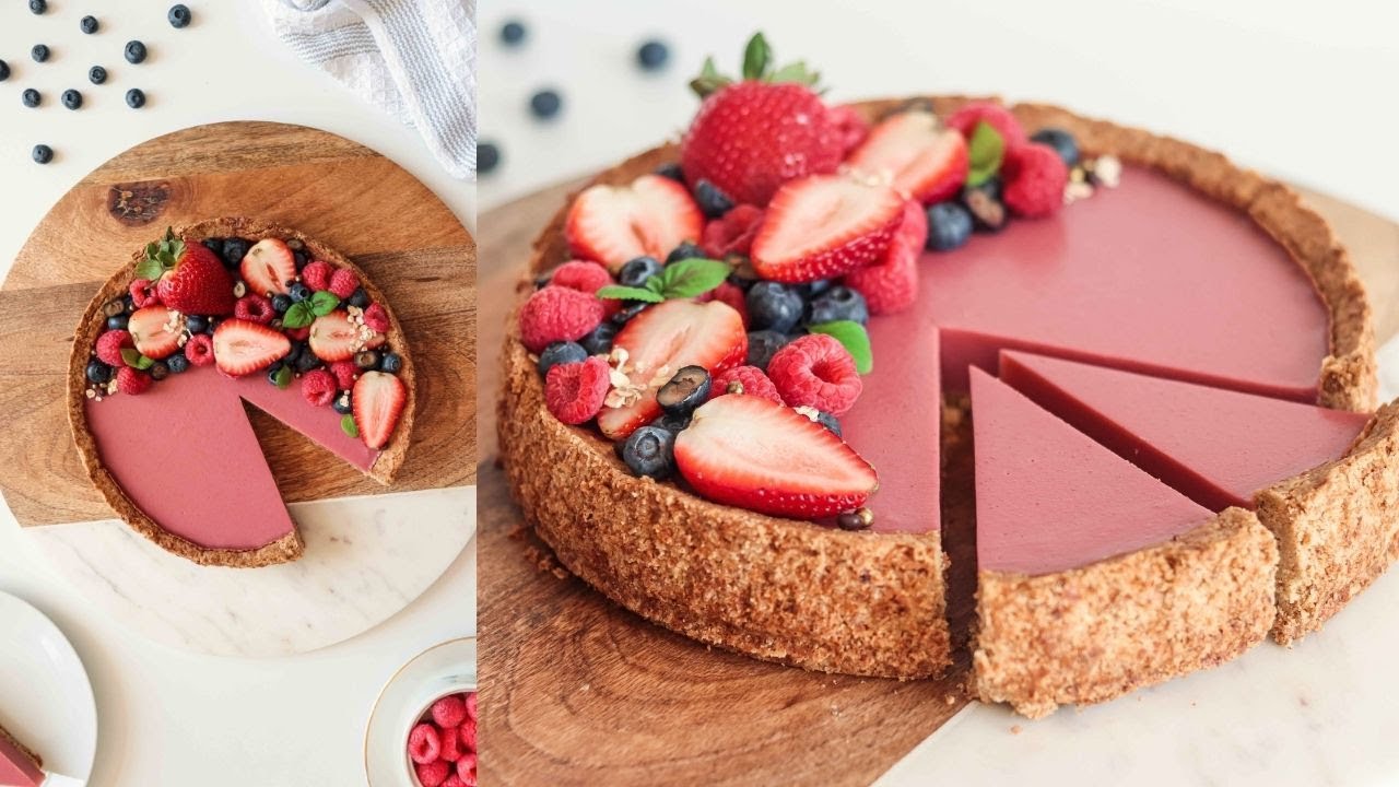Tarta Vegana de FRESA 🍓 (¡fácil y SIN GLUTEN!) // Vegan STRAWBERRY Tart 🍓 (easy & GLUTEN-FREE!)