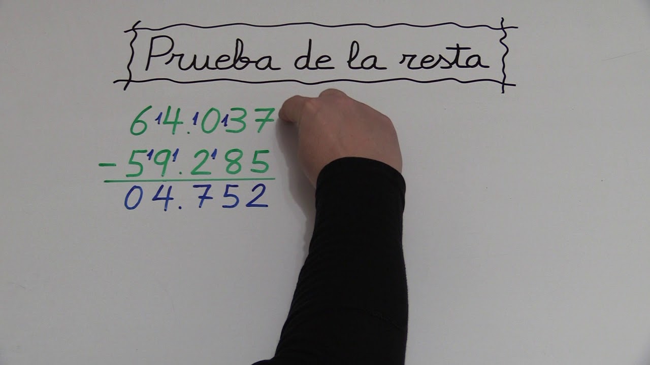 SACAR PRUEBA DE LA RESTA SUPER FÁCIL