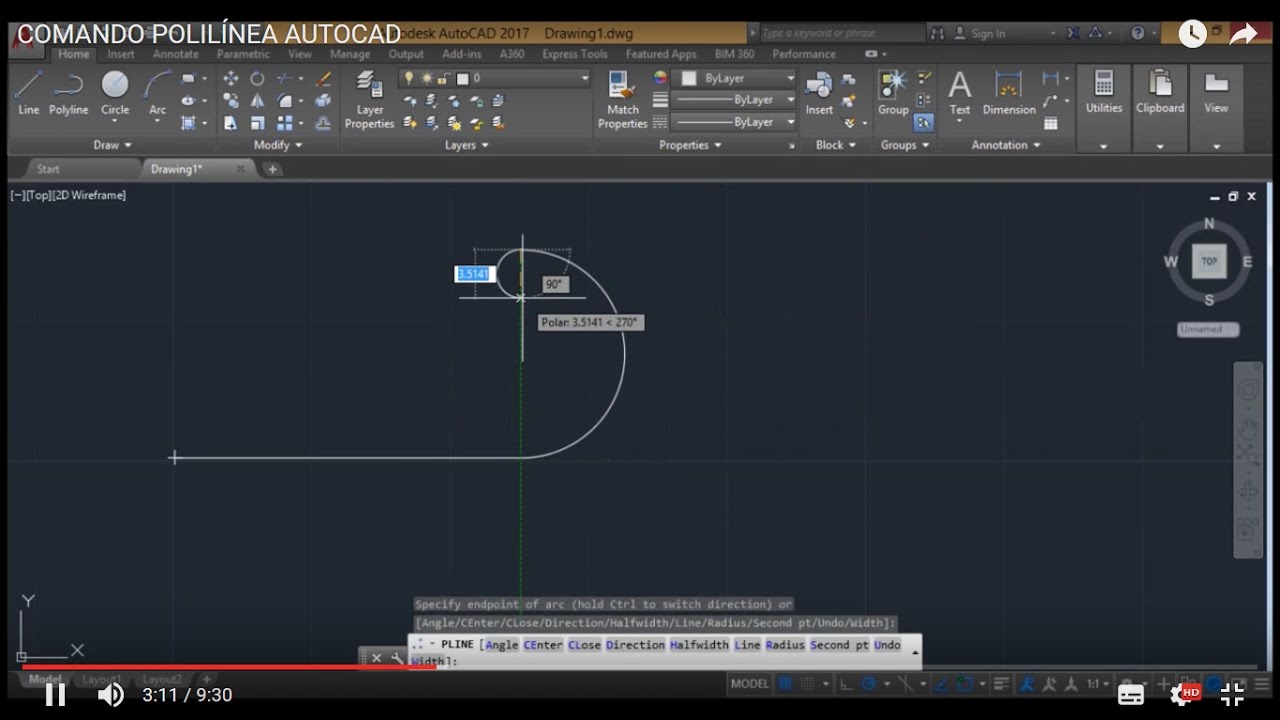 COMANDO POLILÍNEA AUTOCAD