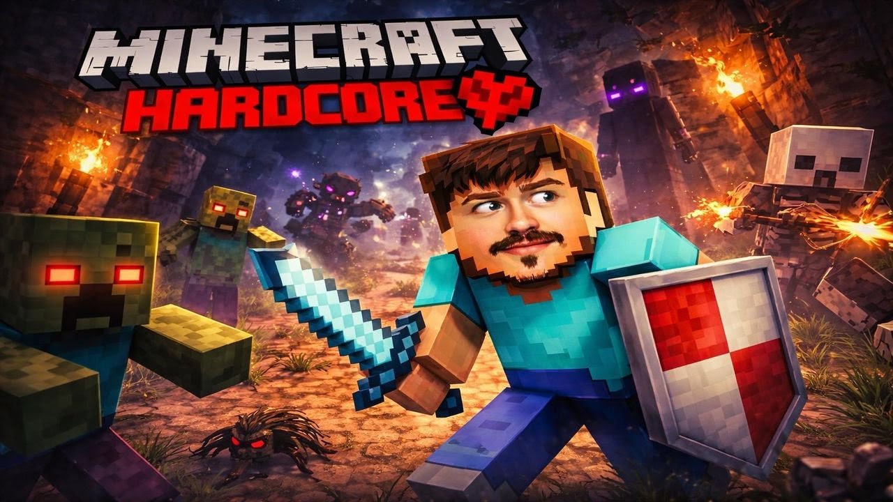 TRYING TO BEAT MINECRAFT HARDCORE