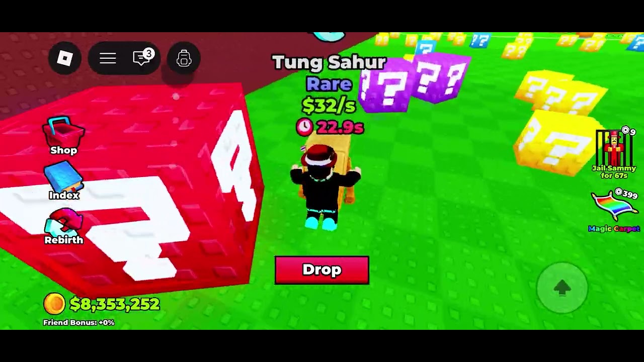 Break a lucky block and escape Sammy | Roblox is the best game ever | Roblox | Game