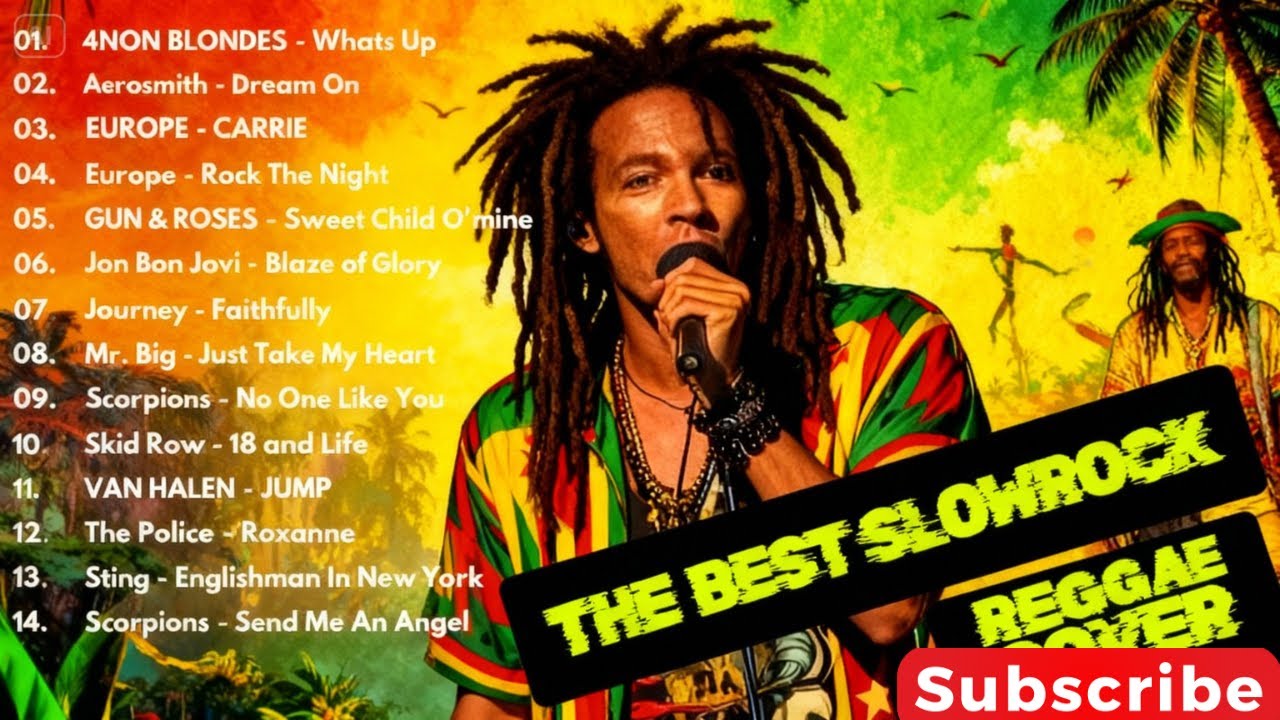 THE BEST SLOWROCK - REGGAE COVER | GUNS & ROSES, AEROSMITH, BON JOVI, MR BIG, SCORPION | PART I