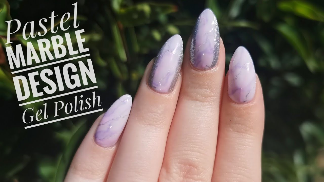 Nail art | Pastel Marble Nails | Gel Polish