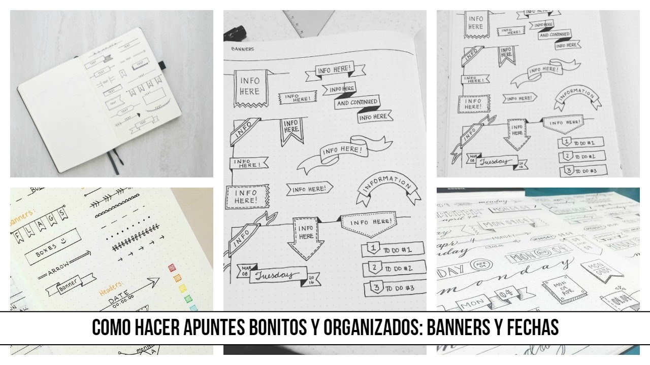 CÓMO HACER APUNTES BONITOS Y ORGANIZADOS: BANNERS Y FECHAS | Beatriz Lavega