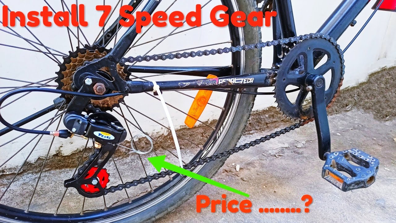 How To Install 7 Speed Gear Set In Normal Cycle.Normal Cycle Me 7 Speed Gear set kaise Install kare