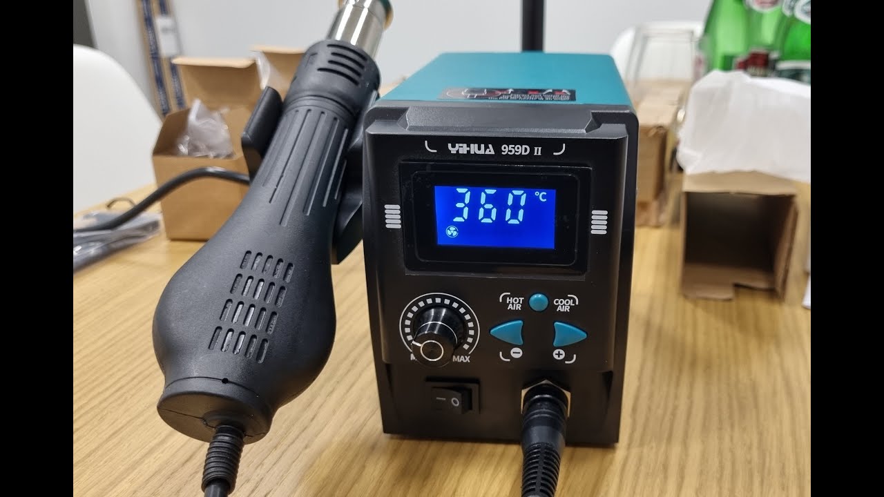 YIHUA 959D-II 700W soldering hot air station unboxing and overview