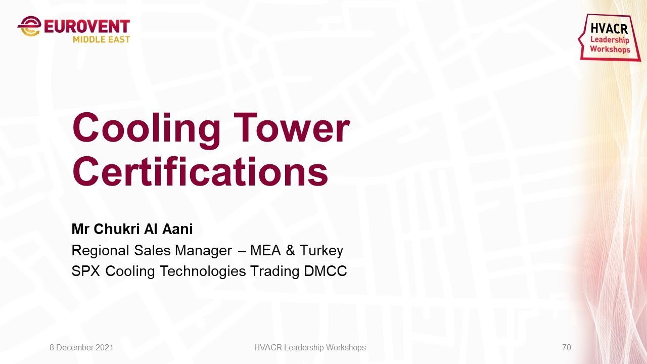 SPX Cooling Technologies: Cooling Tower Certifications