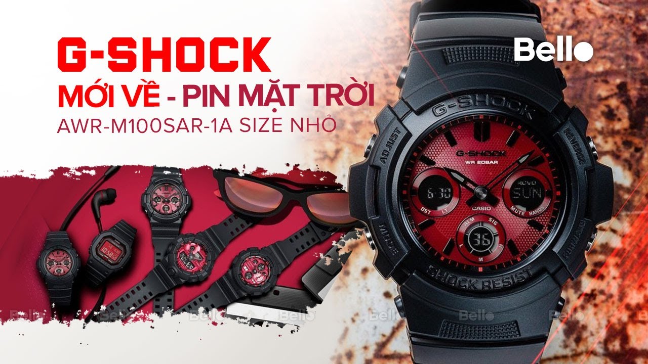 AWR-M100SAR-1A - Đập hộp và chỉnh đồng hồ G-Shock mới về!