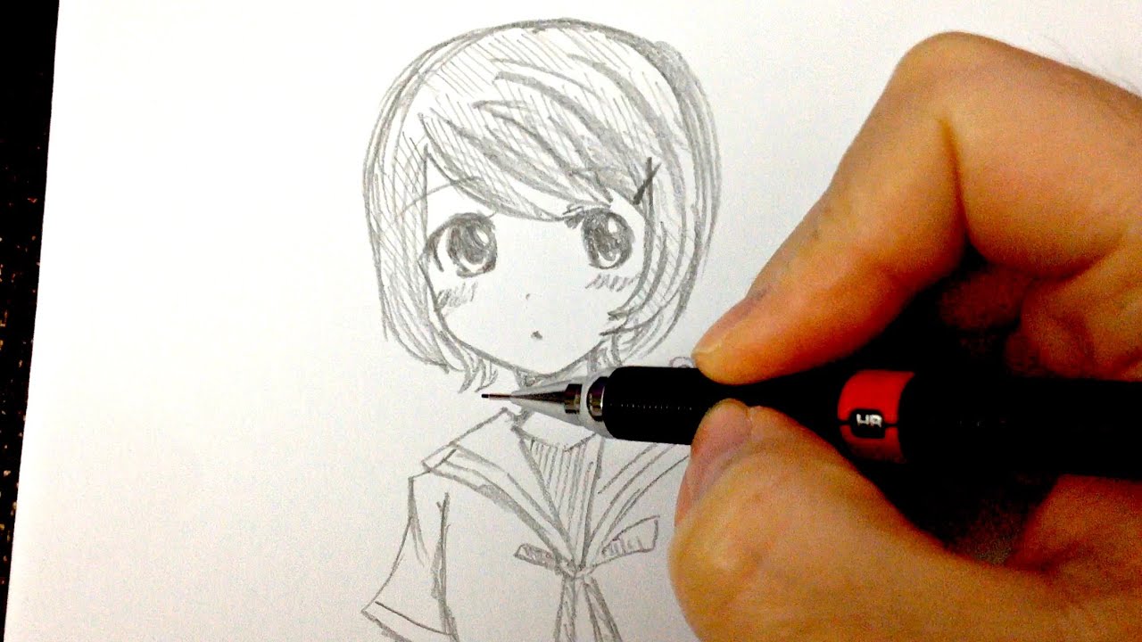 Draw a Short hair Girl | 如何畫動畫人物 短頭髮畫法分享