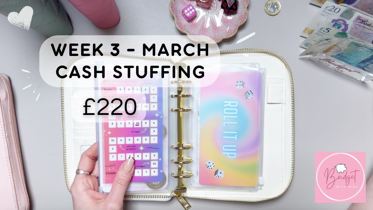 MARCH W3 - CASH STUFFING £220 | Low Income | #CashEnvelopeStuffing | UK Cash Stuffing | Budgeting