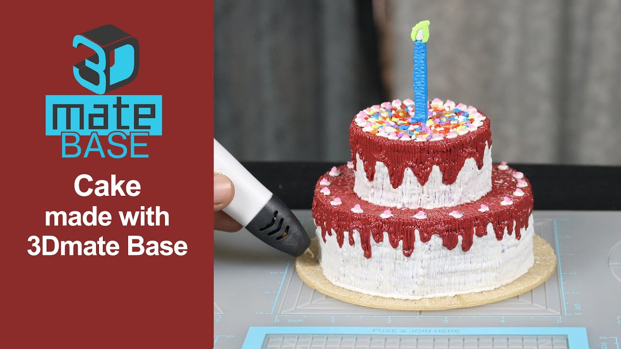 Cake made with 3Dmate BASE - 3D Pen Mat