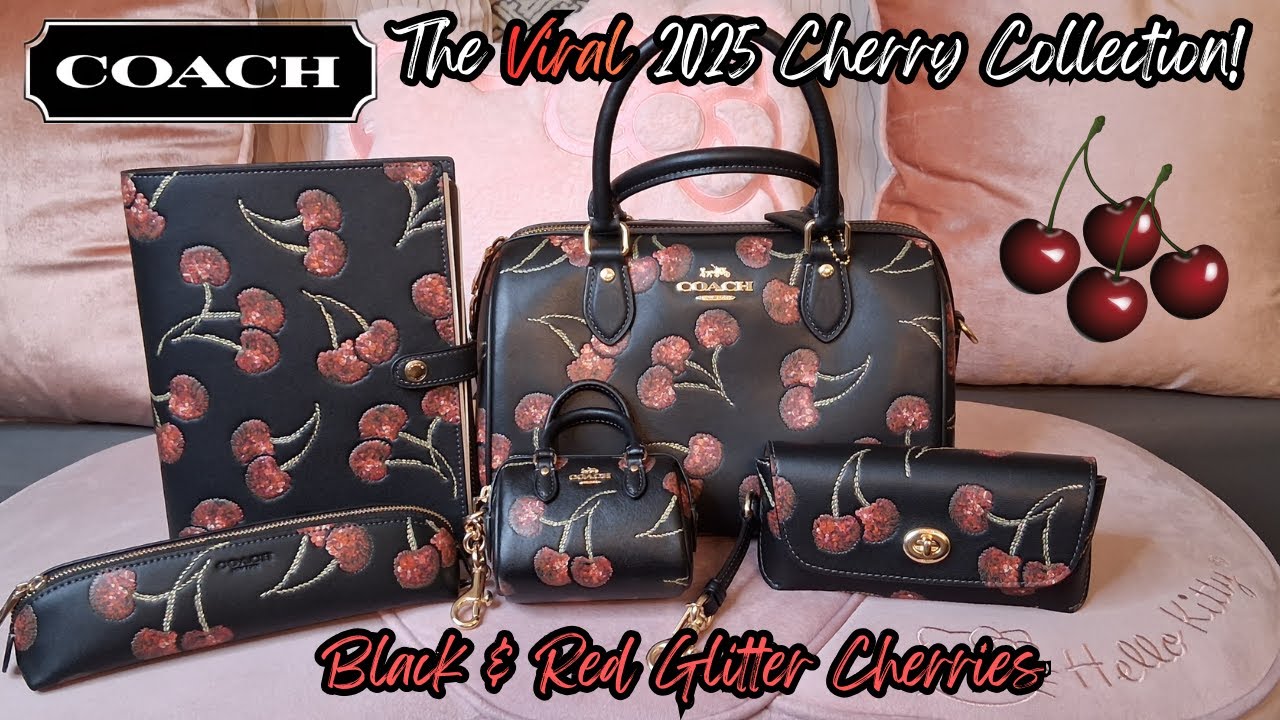 🍒ВИРУСНАЯ🍒 КОЛЛЕКЦИЯ COACH 2025 🍒ВИШНЕВАЯ В ЧЕРНОМ ЦВЕТЕ 🍒