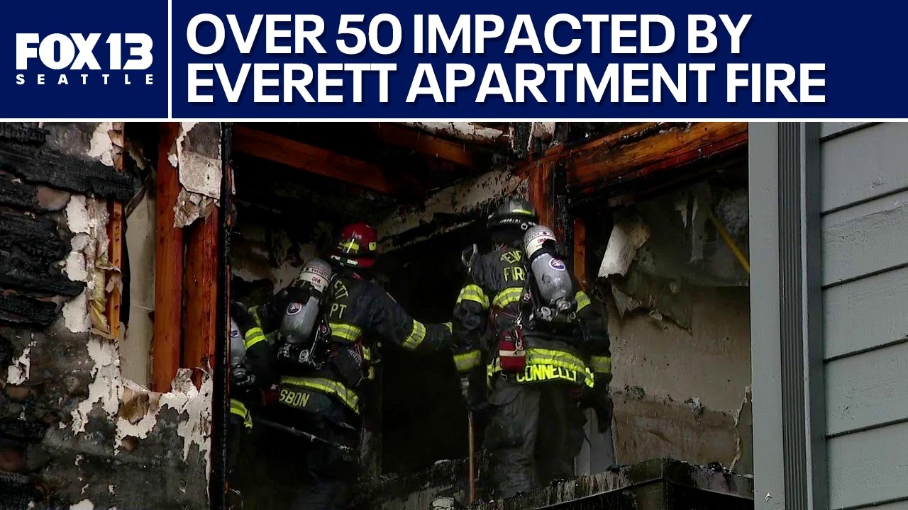 Over 50 people impacted by apartment fire in Everett | FOX 13 Seattle