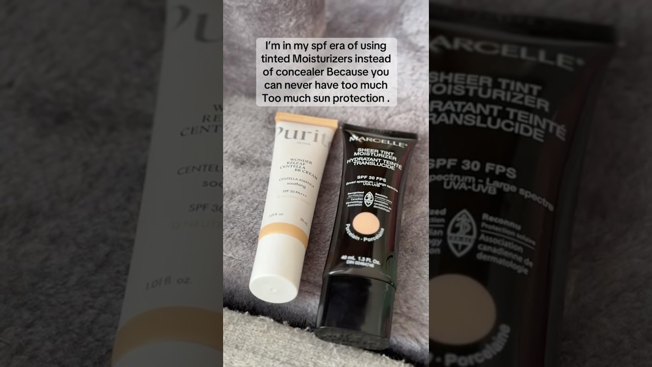 Purito bb cream sunscreen and Marcelle tinted moisturizer ! #spf #spfmakeup