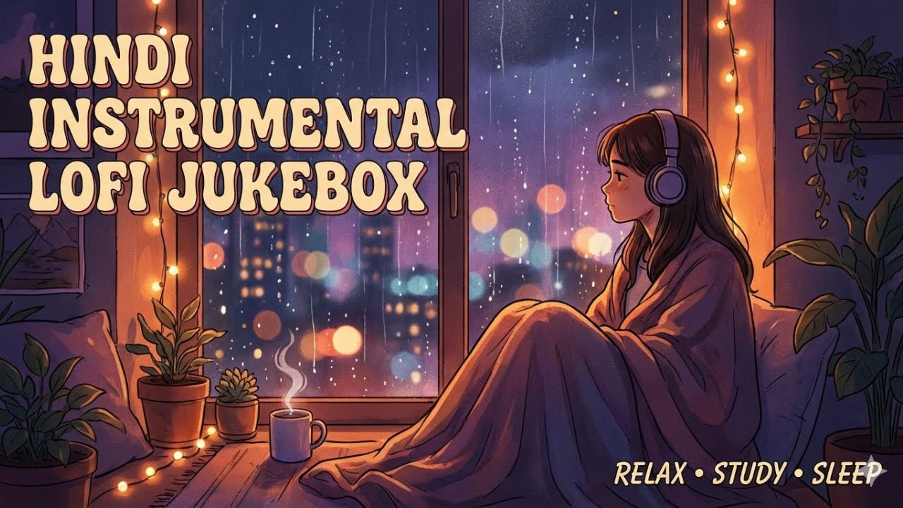 Best of Bollywood Hindi lofi | Hindi Instrumental Lofi jukebox | Playlist for study, Relax, sleep