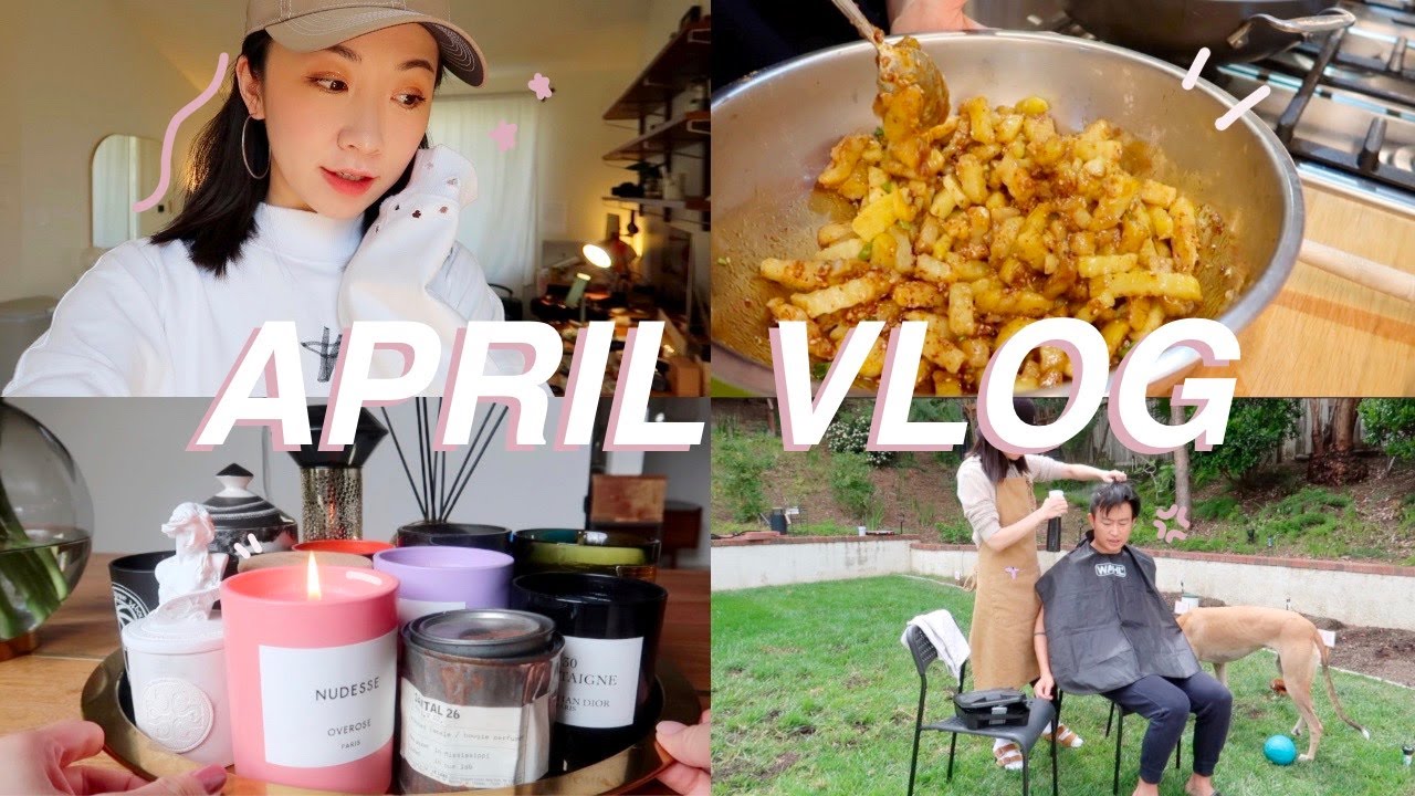 APRIL VLOG | 宅家一周伙食｜狼牙土豆｜卤肉夹锅盔｜法式面包｜GRWM｜给涤纶理发｜春天的播种