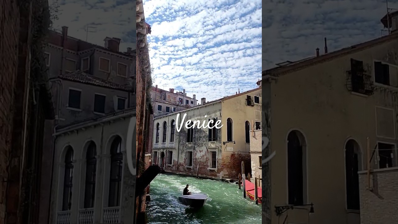 Venice in October, 2023 #Venice #canal #Italy #sky #clouds