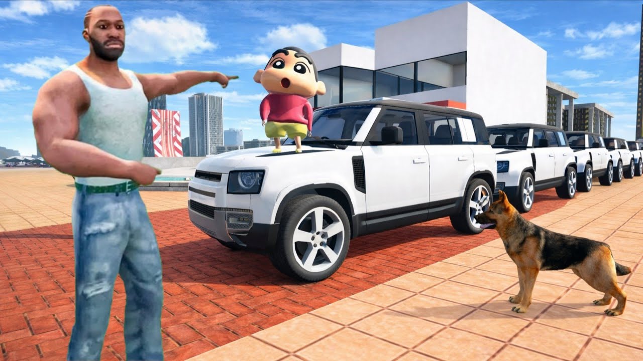 Franklin & Shinchan Make World Longest Defender Car In Indian Bikes Driving 3d