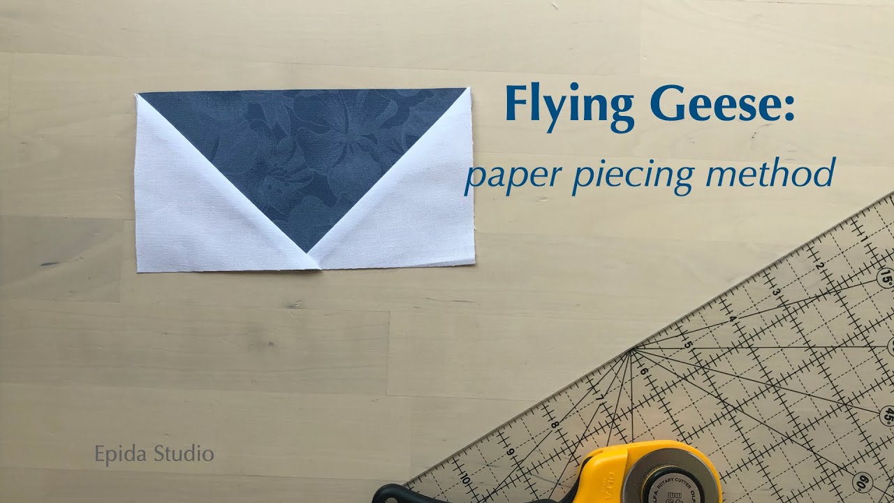 Making Flying Geese with paper piecing