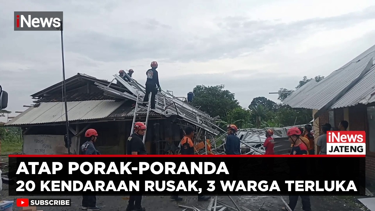 Angin Kencang Robohkan Atap di Klaten, Lukai 3 Warga | iNews Jateng