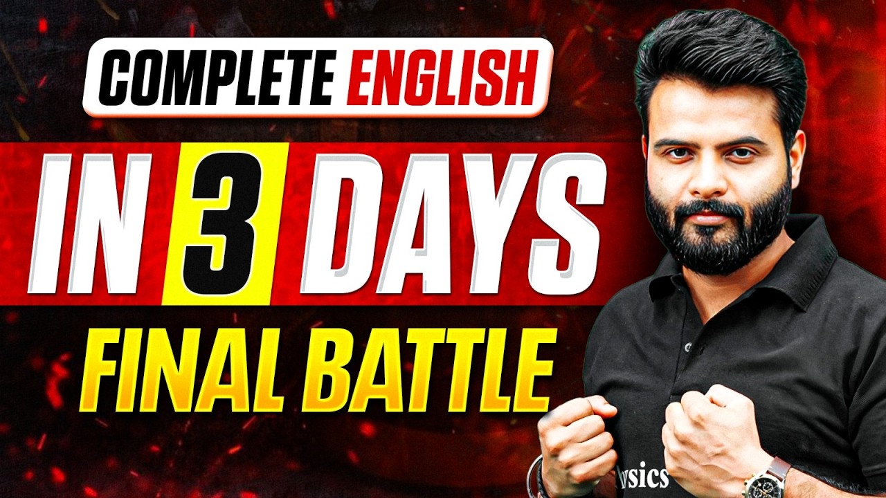 THE FINAL BATTLE 🔥 || ENGLISH Comeback in 3 Days || Anurag Sir