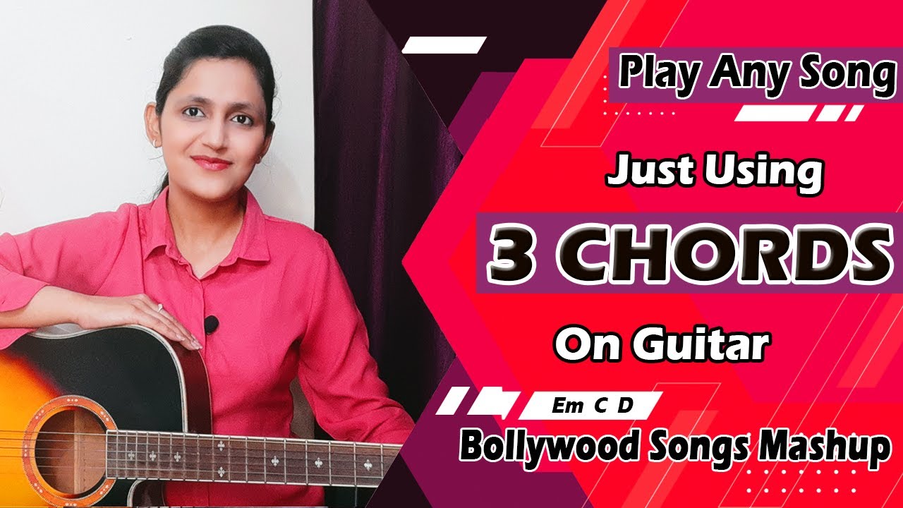 3 Chord Mashup | For Beginners | 3 Easy Chords - Em D C | Easy Guitar Lesson | Priya Dhingra