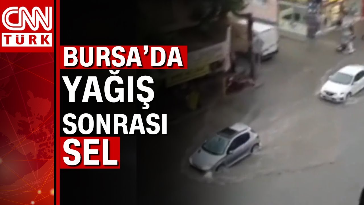 Haziran yağışı Bursa'yı vurdu! İnegöl'de caddeler ve sokaklar su altında kaldı
