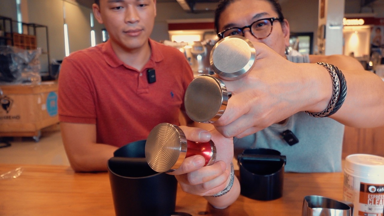 義式咖啡配件選擇？填壓器的壓痕影響風味？鋼杯要圓口還是尖口？@tiamo8264