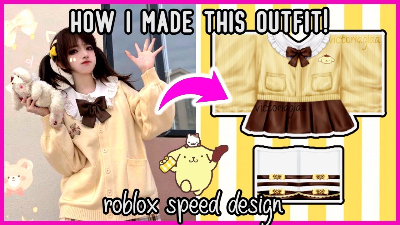 Kawaii Pompompurin Outfit✧ ROBLOX Speed Design| Paint Tool Sai |  victoriagiaa