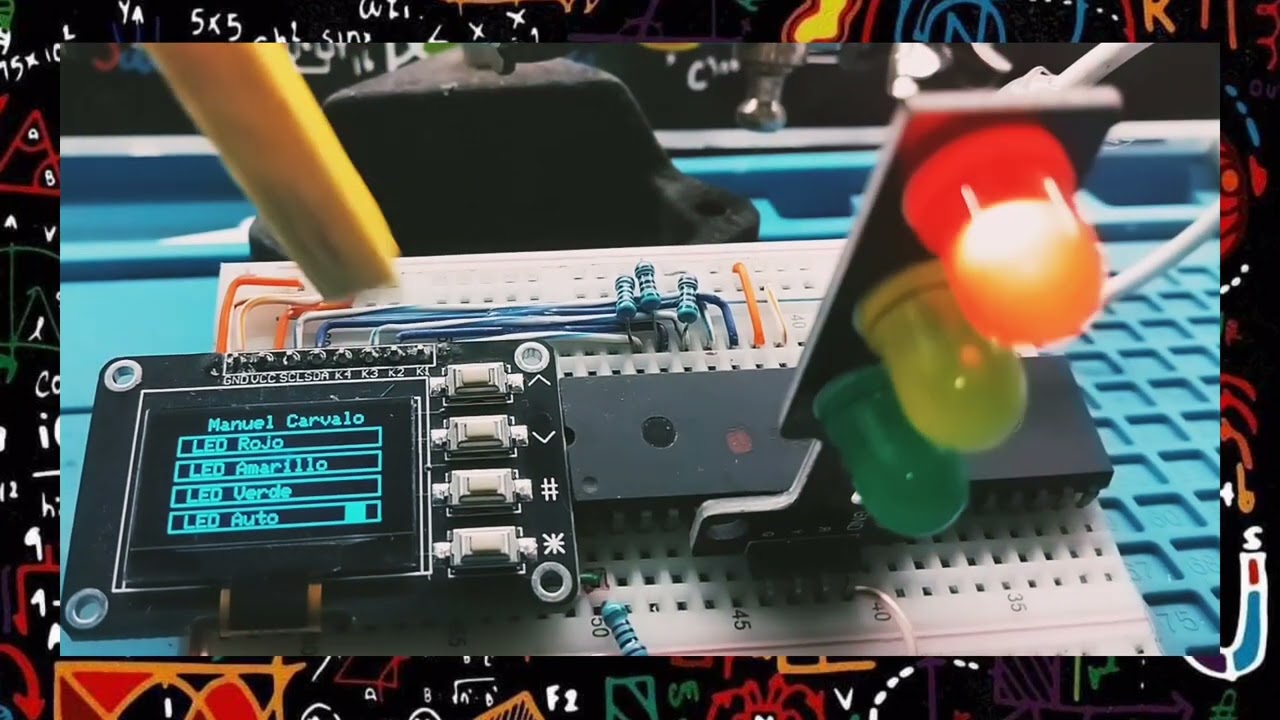 Menú de Opciones pantalla oled y pic 18f4550