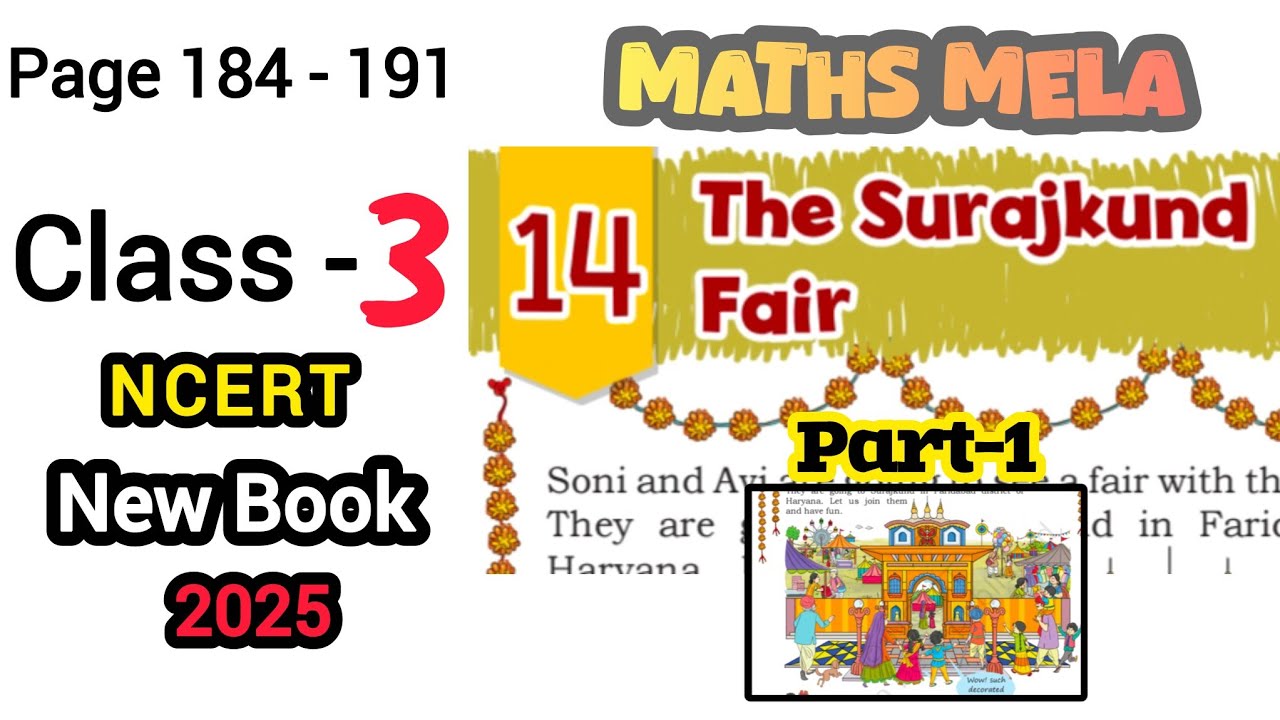 Class 3 Maths The Surajkund Fair Chapter 14/NCERT/ Page 177- 183/Part-1/ Solutions / MATHS MELA
