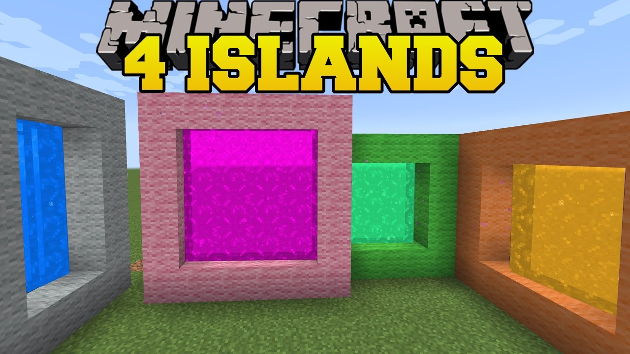 Minecraft: 4 ISLANDS! - THE 8 ISLANDS - Custom Map