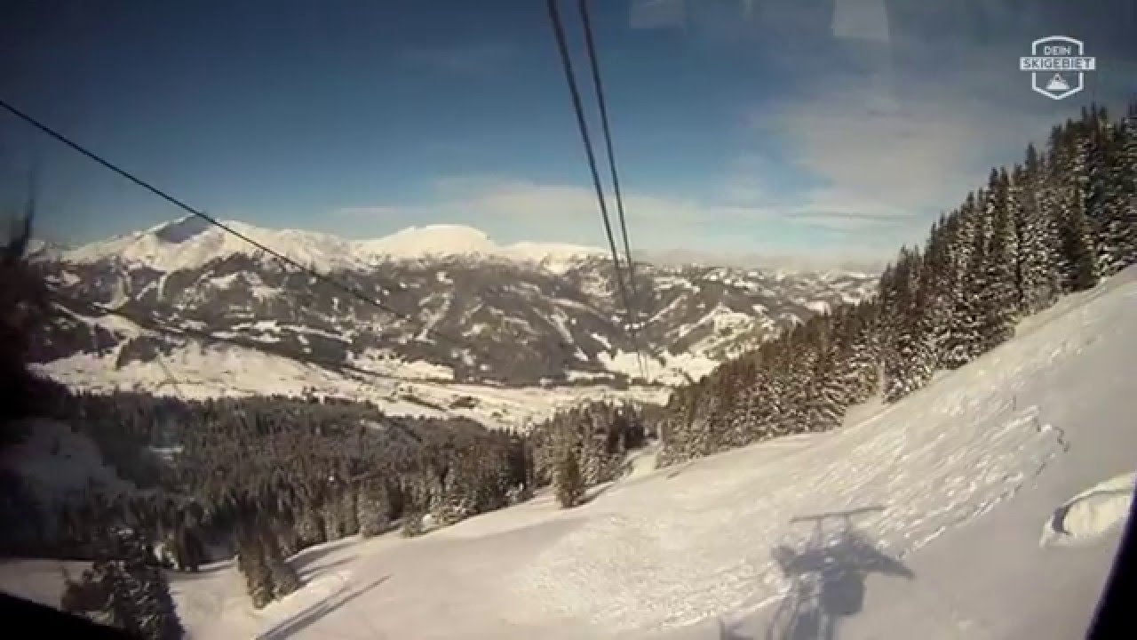 Fahrt mit der Kanzelwandbahn im Skigebiet Oberstdorf/Kleinwalsertal