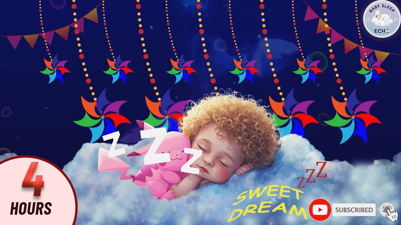 4 Hours lullaby for baby sleep Fall Asleep Instantly in 3 Minutes 🍼 Baby Sleep Music 🎶 Mozart