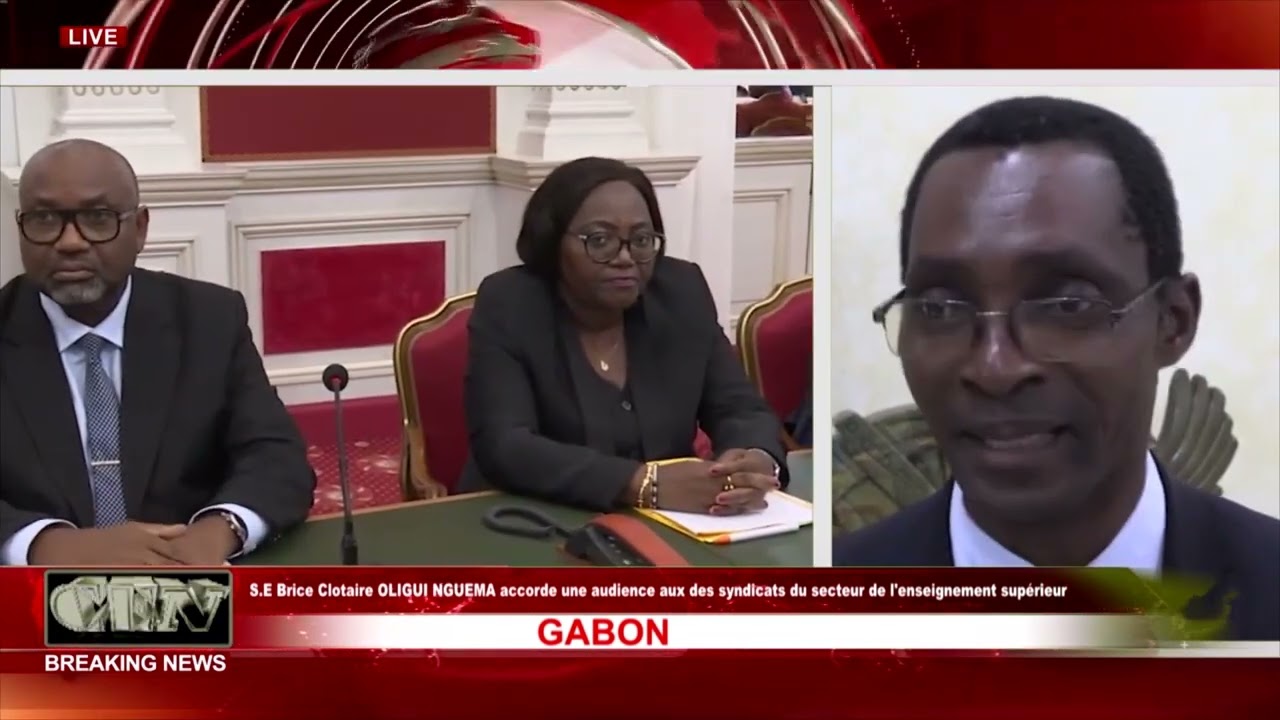 S E Brice Clotaire OLIGUI NGUEMA a reçu des syndicats du secteur de l'enseignement supérieur
