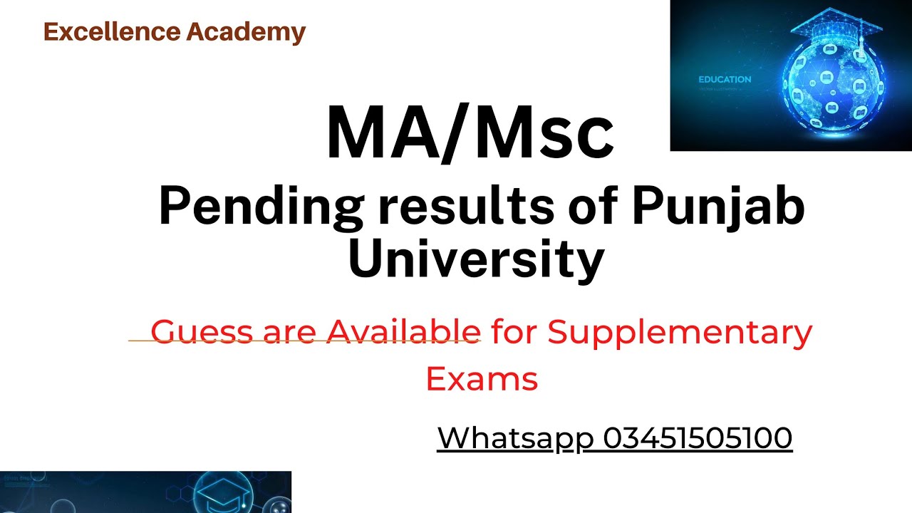 MA/MSc Punjab University Pending Results are Going to Announce in 2023 | Completely Information