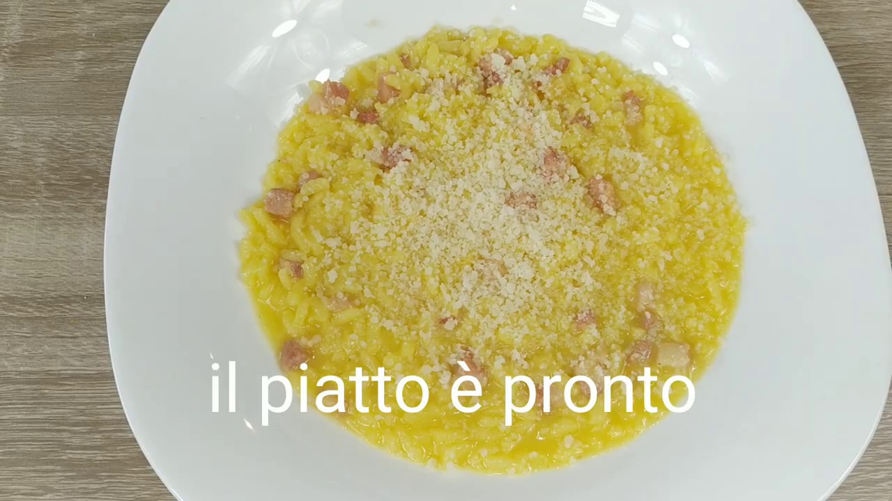 Risotto con pancetta e zafferano